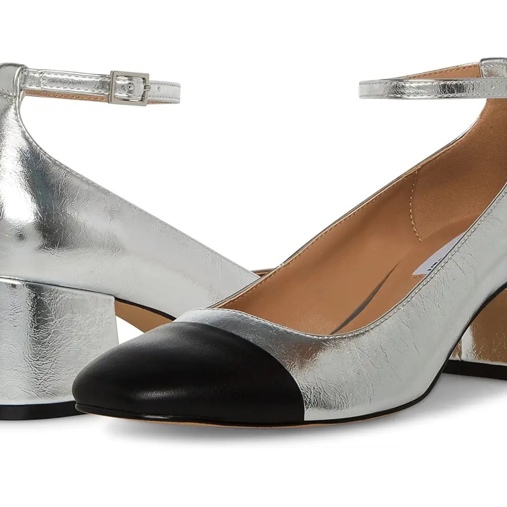 Steve Madden Eli Pump Silver & Black